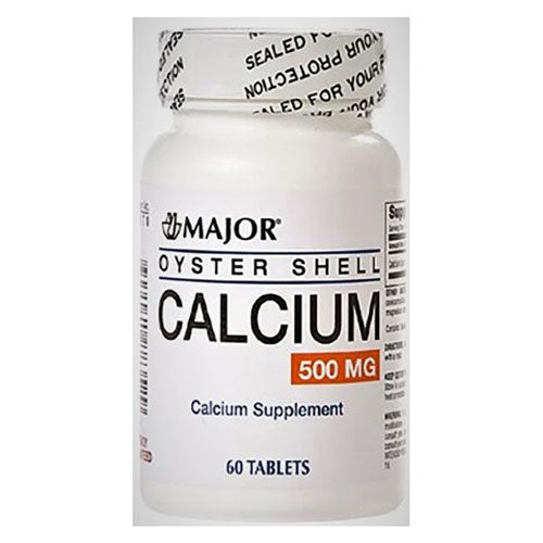 Buy Major Pharmaceuticals Oyster Shell Calcium Tablets with Vitamin D, 500mg, 60 Count  online at Mountainside Medical Equipment