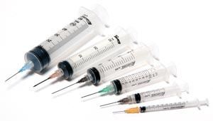 Hypodermic Needles, | Syringe with Needle, 3mL, Luer Lock, 23ga x 1", 100/bx