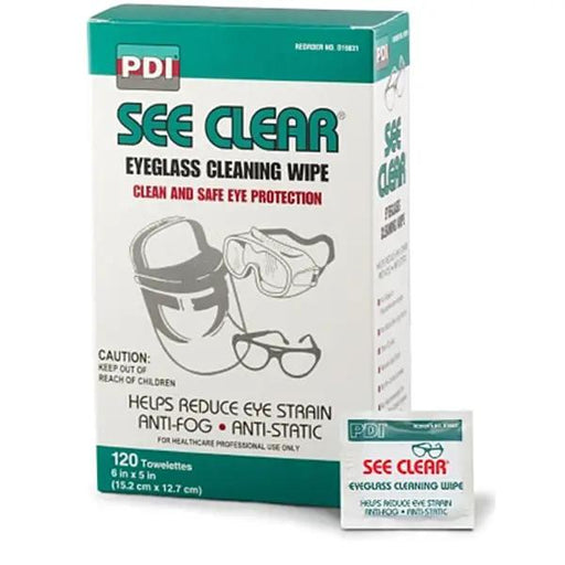 PDI See Clear Lens Cleaning Wipes 120/Box — Mountainside Medical Equipment