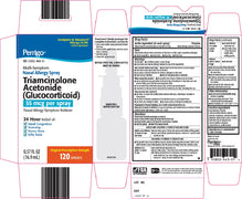 Package Label for Triamcinolone Acetonide Allergy Nasal Spray, 120 Sprays