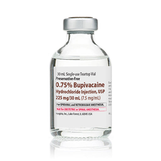 Bupivacaine 0.75% for Injection Vials used for providing effective local anesthesia and long-lasting surgical pain relief.