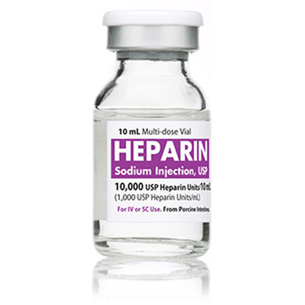 Buy Pfizer Injectables Pfizer Heparin Sodium Injection Multiple-Dose Glass Fliptop Vials 10 mL, 25/Tray  online at Mountainside Medical Equipment