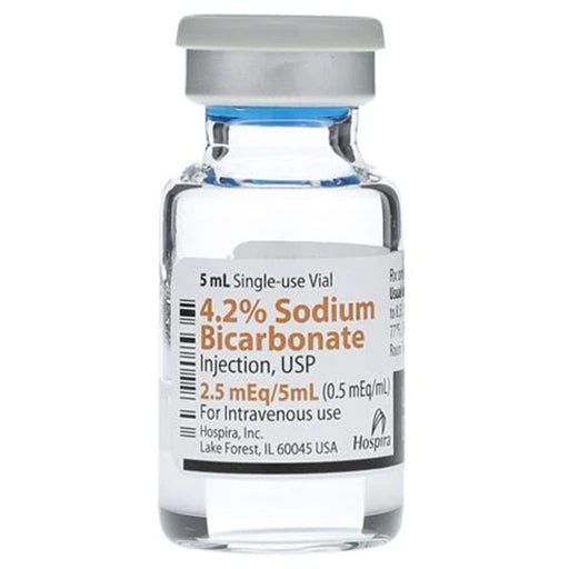 Shop for Pfizer 4.2% Sodium Bicarbonate for Injection Single-Dose Vials 5 mL x 25/Tray (Rx) used for 