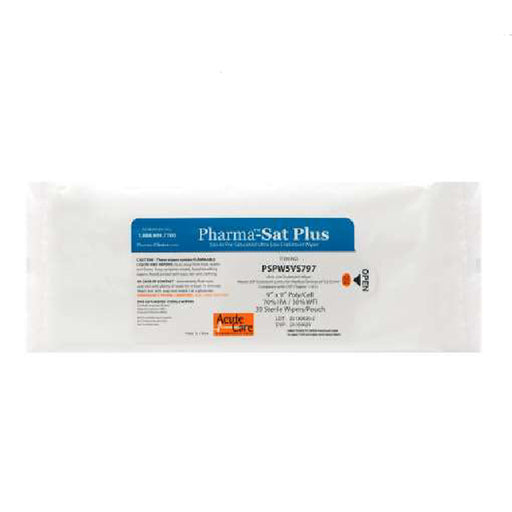 Buy Acute Care Pharmaceuticals Pharma-Sat Plus Pre-Saturated Sterile Wipers ISO Class 5, Non-Woven 9"x9" (810/Case)  online at Mountainside Medical Equipment