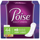 Poise Daily Incontinence Panty Liners Very Light Absorbency Long 44/pk