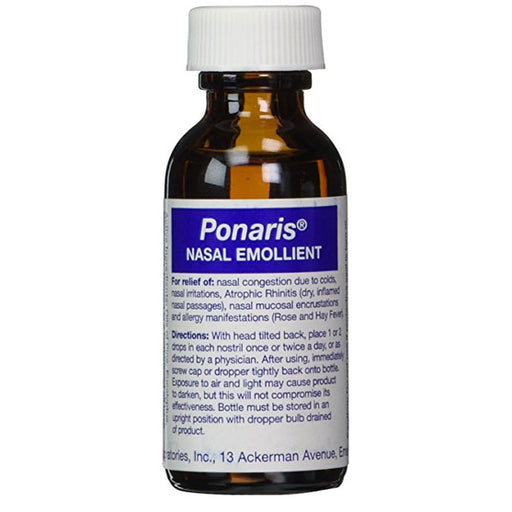 Buy Jamol Laboratories Ponaris Nasal Congestion Dryness & Irritation Relief Emollient 1 oz Bottle with Dropper  online at Mountainside Medical Equipment