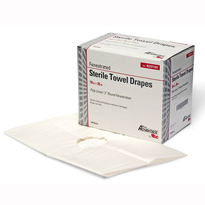 Buy Pro Advantage Towel Drape, Fenestrated, Sterile, 18" x 26", 50/Box  online at Mountainside Medical Equipment
