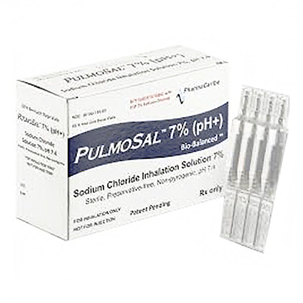 Buy PharmaCaribe Pulmosal 7% Sodium Chloride Inhalation Solution (pH) 4 mL Vials, 60 Per Box (Rx)  online at Mountainside Medical Equipment
