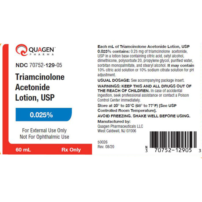 Quagen Triamcinolone Acetonide Lotion 0.025, 60 mL (Rx) — Mountainside