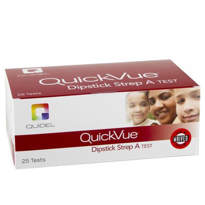 QuickVue Strep A Rapid Test Kit Throat Saliva Sample Dipsticks, 50 Tes ...