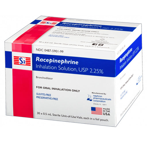 Bronchodilator, | S-2 Racepinephrine (Asthmanefrin) Bronchodilator Inhalation Solution 2.25%, (30 x 0.5mL)