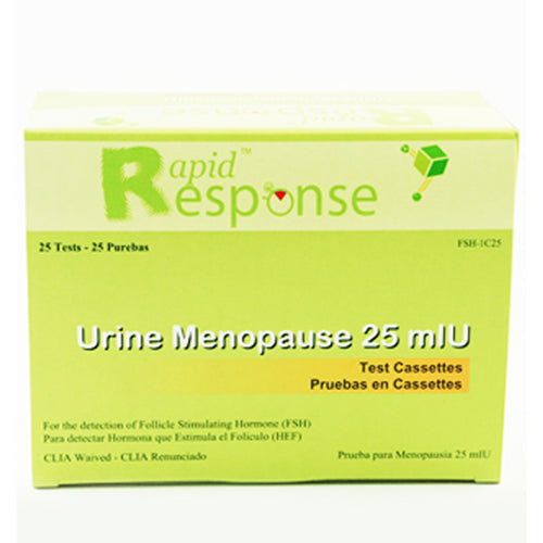 Shop for Rapid Response Menopause Test Follicle Stimulating Hormone (FSH) Urine Sample 25 Tests used for Testing Kits