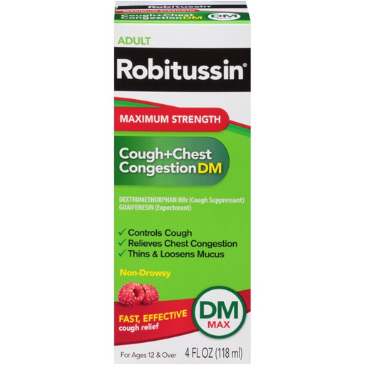 Buy Glaxo Smith Kline Robitussin Cough & Chest Congestion DM Max Strength Berry 4 oz  online at Mountainside Medical Equipment