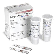 CoaguChek XS PT Test Strips, PT/INR for precise blood clot measurement and anticoagulant therapy management.