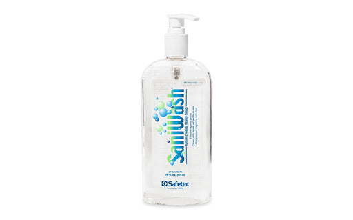 Buy Safetec Saniwash Antimicrobial (PCMX) Hand Soap with Aloe Vera (16 oz Bottle and Pump) used for Antimicrobial Hand Soap
