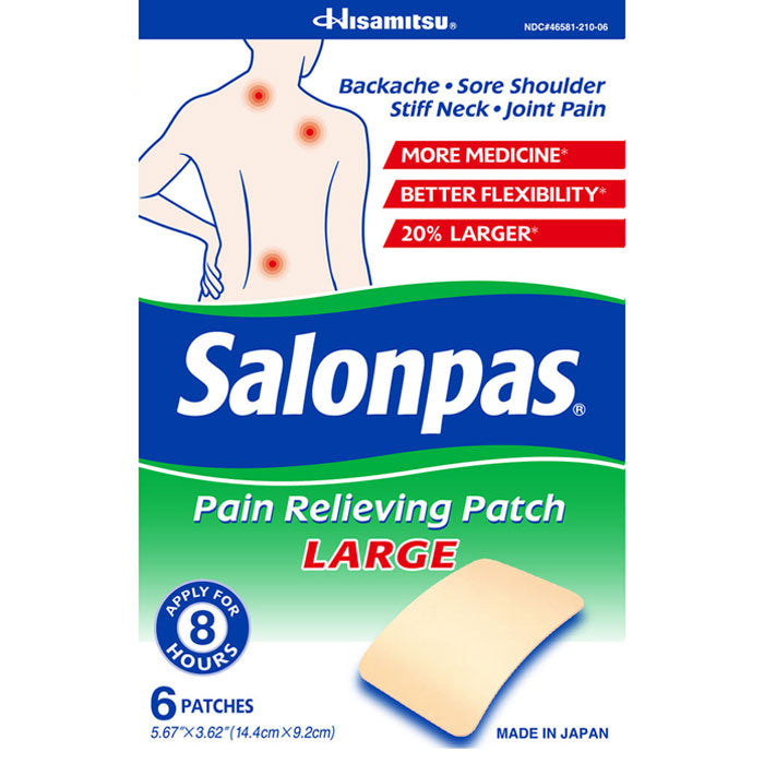 Buy Emerson Healthcare Salonpas Pain Relieving Patch, Large 6/Box  online at Mountainside Medical Equipment