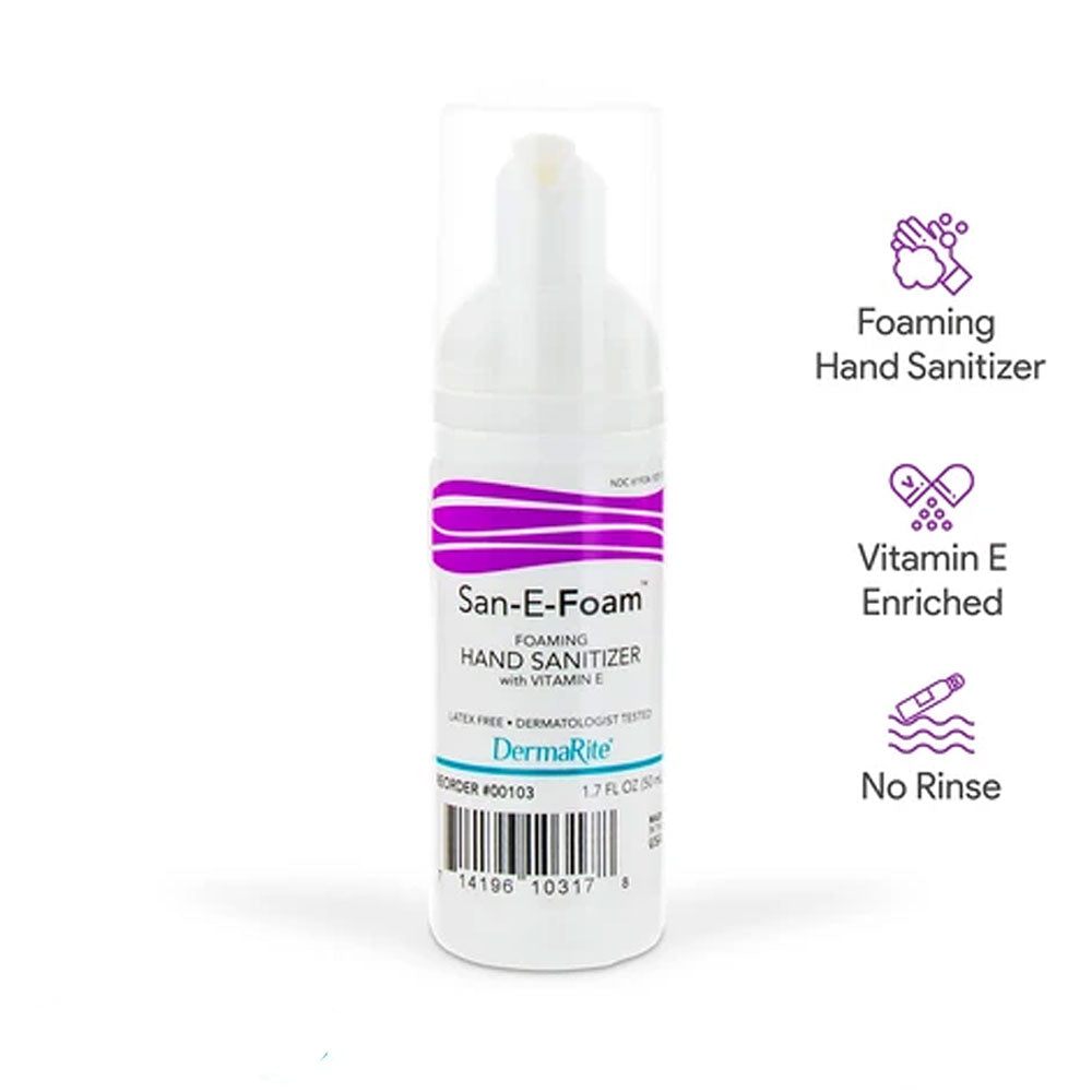Buy Dermarite San-E-Foam Instant Hand Sanitizers 1.7 oz Pump Bottle (67% Alcohol)  online at Mountainside Medical Equipment