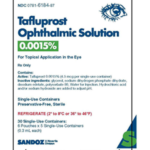 Sandoz Sandoz Tafluprost Ophthalmic Solution Eye Drops 0.0015% Preservative Free, Sterile 30 Count | Mountainside Medical Equipment 1-888-687-4334 to Buy