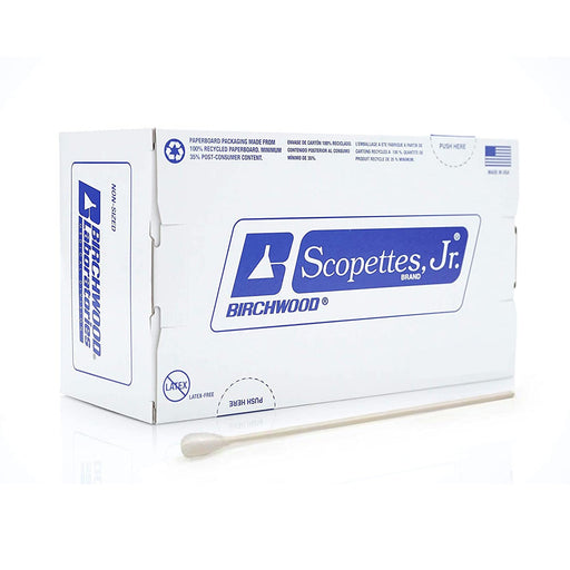 Birchwood Laboratories Scopettes OB GYN Rayon Tip Swab Sticks Plastic Shaft 16 inch, Non-Sterile, 50/Case | Mountainside Medical Equipment 1-888-687-4334 to Buy