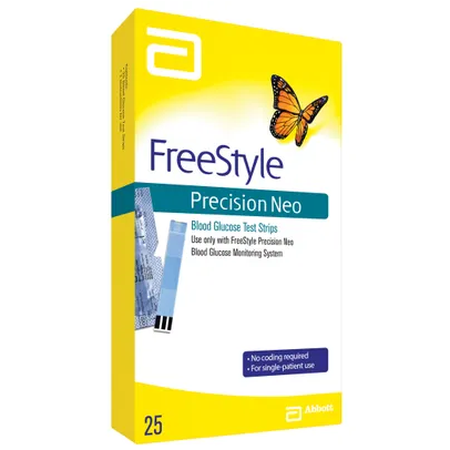 Cardinal Health FreeStyle Precision Neo Test Strips, 25 Count | Mountainside Medical Equipment 1-888-687-4334 to Buy