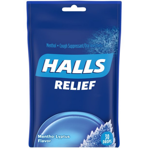 Cough Drops | Halls Relief Cough Drops Mentho-Lyptus Flavor, 30 Count