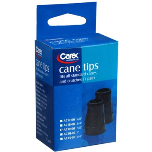 Buy Cardinal Health Black Cane Tips, 7/8 Inch Black 2-Pack, Carex  online at Mountainside Medical Equipment