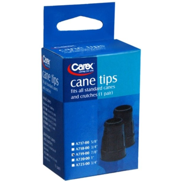 Buy Cardinal Health Black Cane Tips, 7/8 Inch Black 2-Pack, Carex  online at Mountainside Medical Equipment