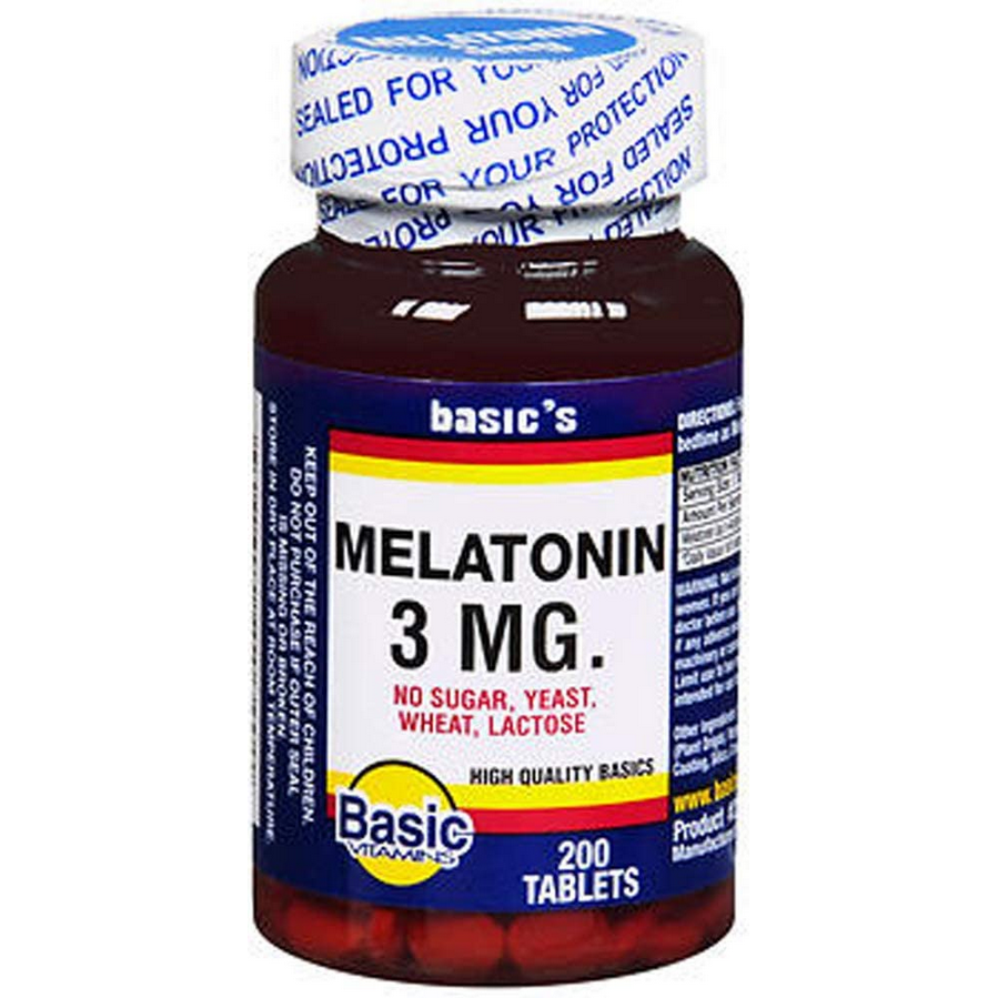 Buy Cardinal Health Melatonin 3 mg, 200 Tablets - Basic Vitamins  online at Mountainside Medical Equipment