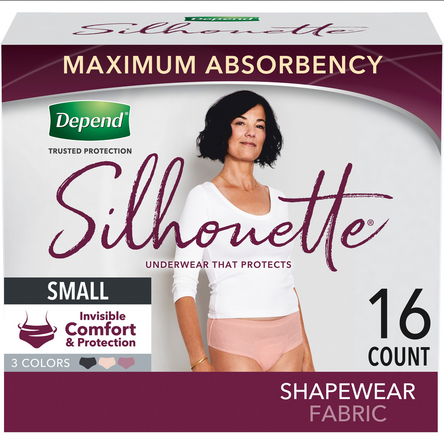 Depend Silhouette Incontinence Underwear for Women, Small 16ct —  Mountainside Medical Equipment