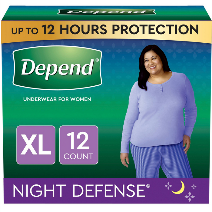 Buy Cardinal Health Depend Night Defense Incontinence Underwear for Women, Extra Large 12 ct  online at Mountainside Medical Equipment