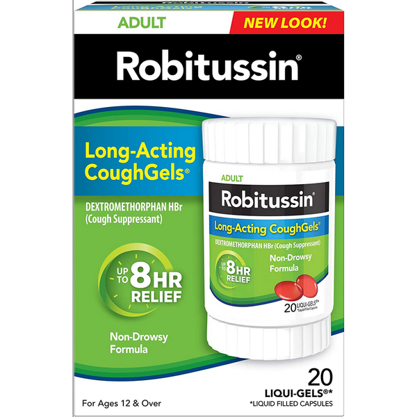 Buy Glaxo SmithKline Robitussin Long-Acting CoughGels, 20 Liqui-gel Capsules  online at Mountainside Medical Equipment