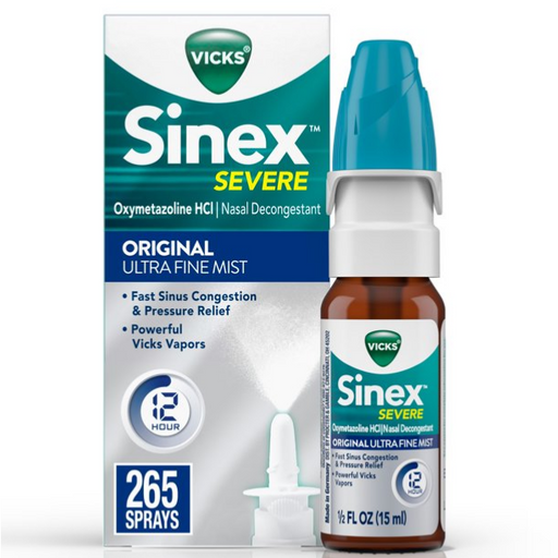 Buy Cardinal Health Vicks Sinex Severe Ultra Nasal Decongestant Spray Medicine, 0.5 fl oz  online at Mountainside Medical Equipment