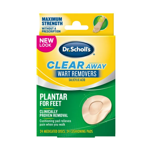 Buy Cardinal Health Dr. Scholl’s Clear Away Wart Remover for Plantar Warts, 24 Medicated Cushioned Discs  online at Mountainside Medical Equipment