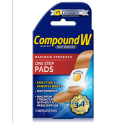 Buy Cardinal Health Compound W Maximum Strength One Step Waterproof Wart Remover Strips, 14 Count  online at Mountainside Medical Equipment