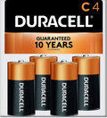 Duracell Coppertop Alkaline C Batteries, 4 Battery Pack