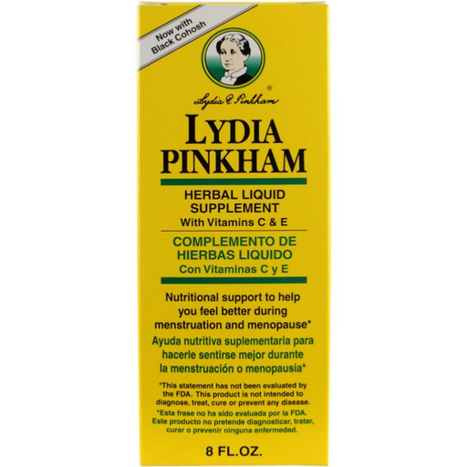 Shop for Lydia Pinkham Herbal Liquid Supplement Menstrual Health Support, 8 oz. Bottle used for Menstruation