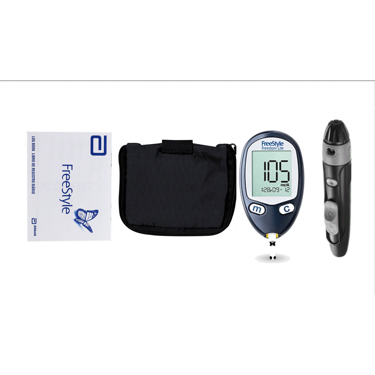 Abbott FreeStyle Freedom Lite Blood Glucose Monitoring System Kit