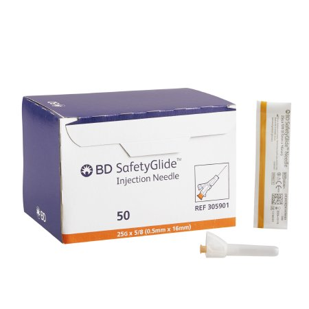 Buy BD BD 305901 SafetyGlide Hypodermic Needles 25G x 5/8", 50/box  online at Mountainside Medical Equipment