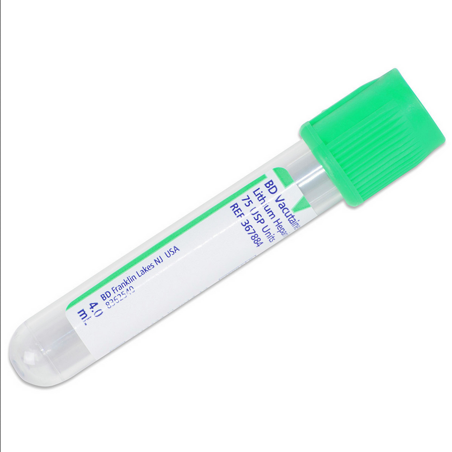 BD 367874 Vacutainer Sodium Heparin 10 mL Blood Collection Tubes 16mm