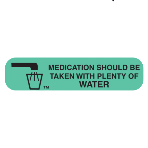 Buy Cardinal Health Medication Should Be Taken with Water Label, 1000 count  online at Mountainside Medical Equipment