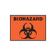Pre-Printed Biohazard Vinyl Label Sign, 3-1/2 x 5 inch