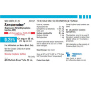 Buy Fresenius Kabi Sensorcaine (Bupivacaine HCL) 0.25% with Epinephrine 1:200,000 (as bitartrate) Multi-Dose 50 mL Vials x 25/Tray  online at Mountainside Medical Equipment