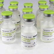 Sodium Chloride 0.9% For Injection 20 mL vials lined up, crucial for hydration, medication dilution, and maintaining electrolyte balance.