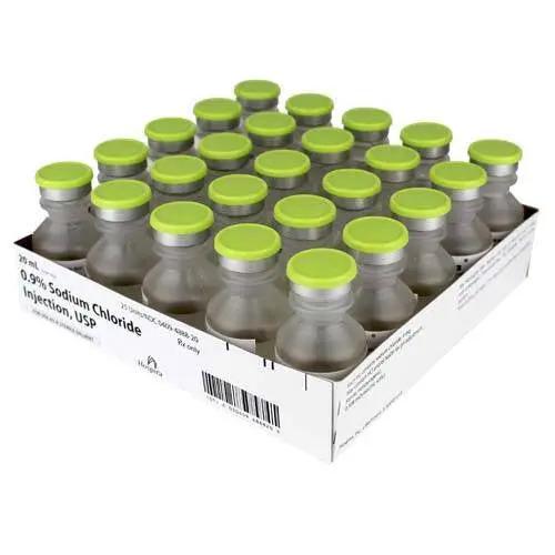 Sodium Chloride for Injection, | Sodium Chloride 0.9% For Injection 20ml Vials 25/tray (Rx)