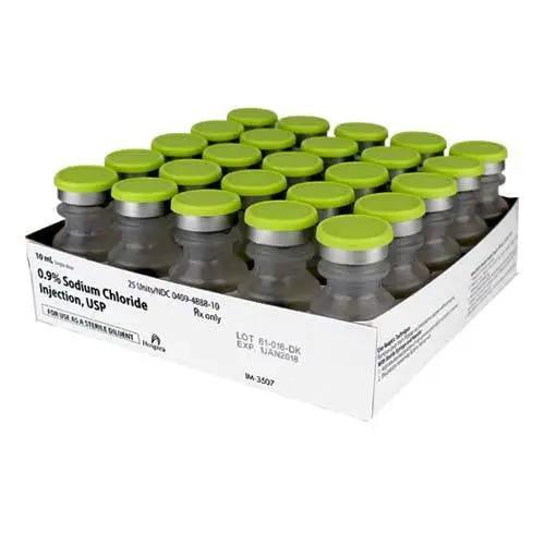 Pfizer Injectables Sodium Chloride 0.9% for Injection 10ml, 25/pack - Hospira (Rx) | Buy at Mountainside Medical Equipment 1-888-687-4334