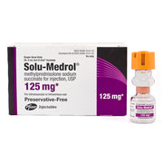 Solu-Medrol 125 mg Injection vial for anti-inflammatory use, treating severe allergies, arthritis, and other immune-related conditions.