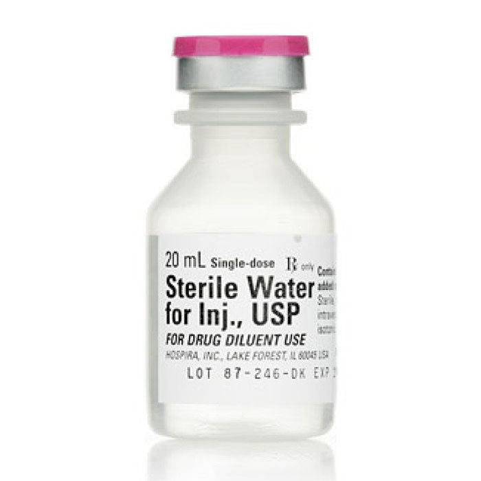 Sterile Water for Injection 20 mL by Hospira — Mountainside Medical