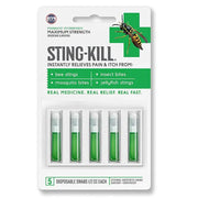 Sting Kill Anesthetic Pain Swabs Instant Pain + Itch Relief From Bee Stings and Bug Bites.