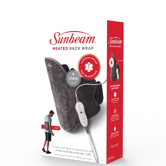 Heated Back Wrap, 23" x 15" Sunbeam — Mountainside Medical Equipment