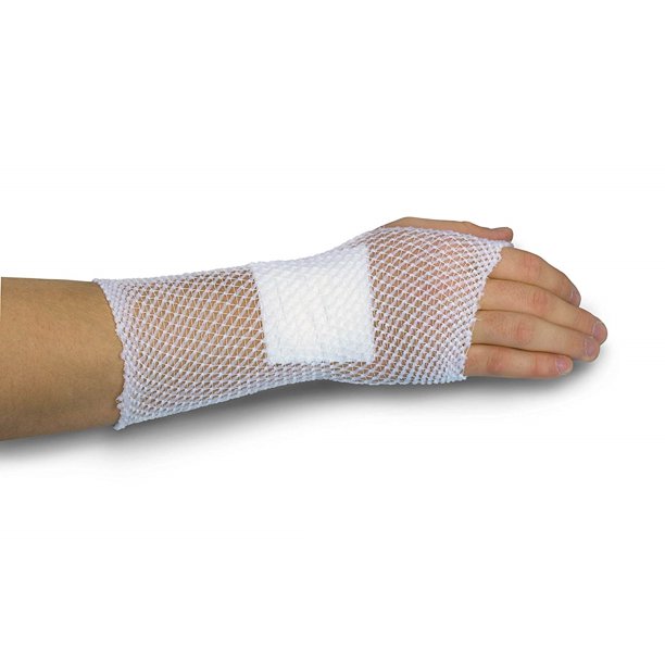 3m fish net bandage Tubular Elastic Dressing Size 4,for Hand, Arm, Leg, Foot- 1" x 25 yds Stretched-Made in America : Industrial & Scientific It can be easily placed over the wound and secured in position without limiting movement Tubular Elastic Arm, Foot &